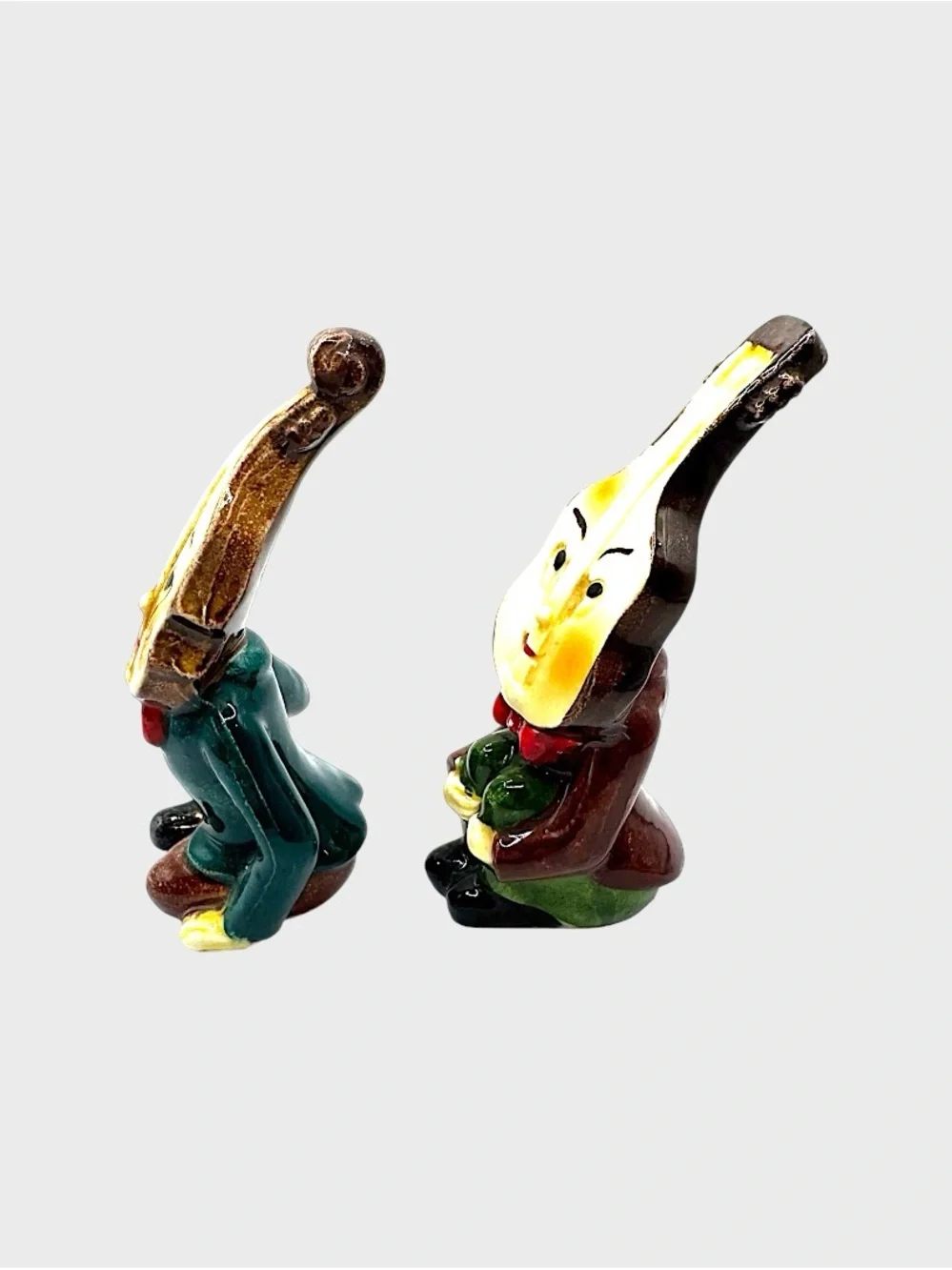 Vintage Ceramic Violin-Head Shakers